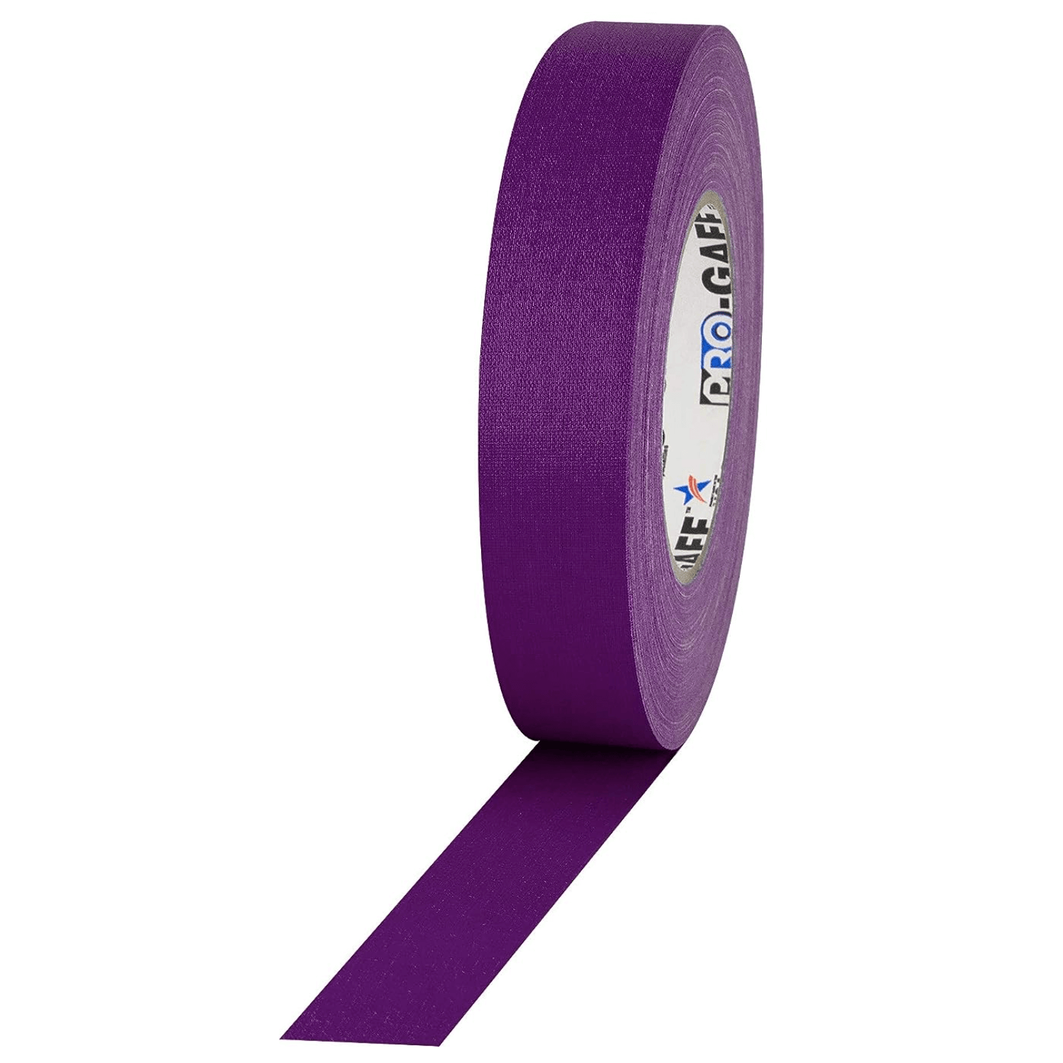 Pro Tapes® 1-inch purple Gaff Tape for film grip and rigging, ideal for bundling, marking, and temporary holding in high visibility.