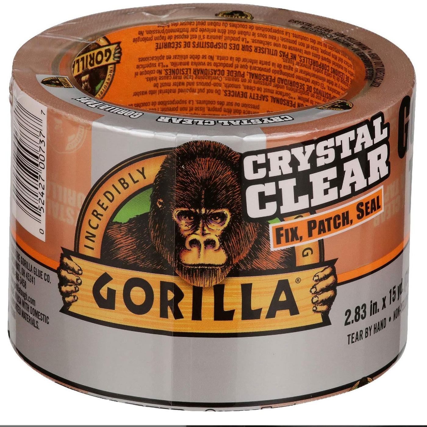 Gorilla Tape Crystal Clear 2.83-inchx15yd
