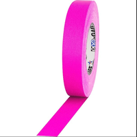 Pro Console Tape 1-inchx60yd in pink for film grip rigging and color coding, ideal for clean removal from sound and lighting boards.