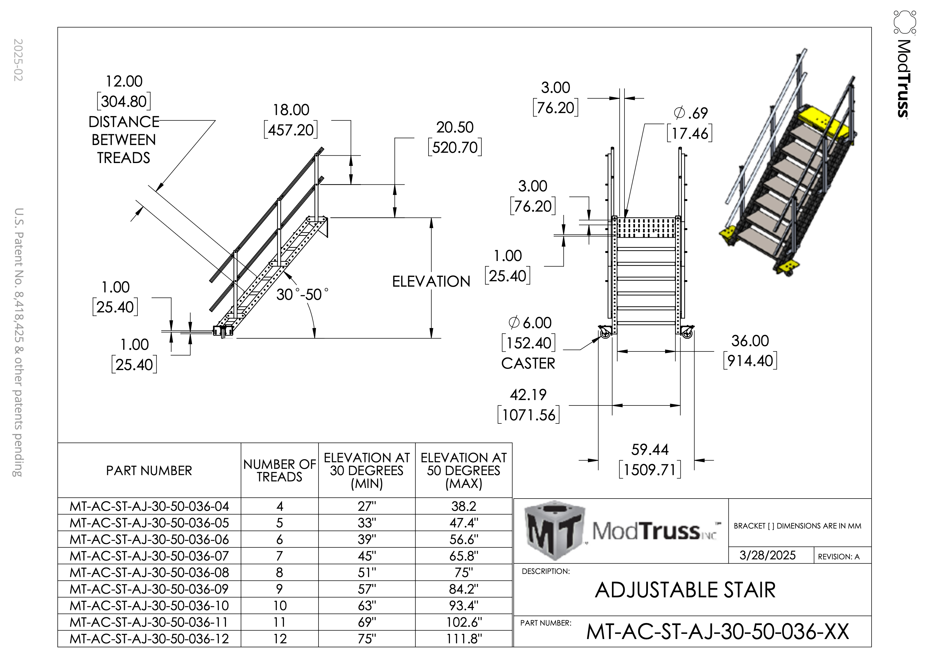 ModTruss Adjustable Height Stair Assemblies