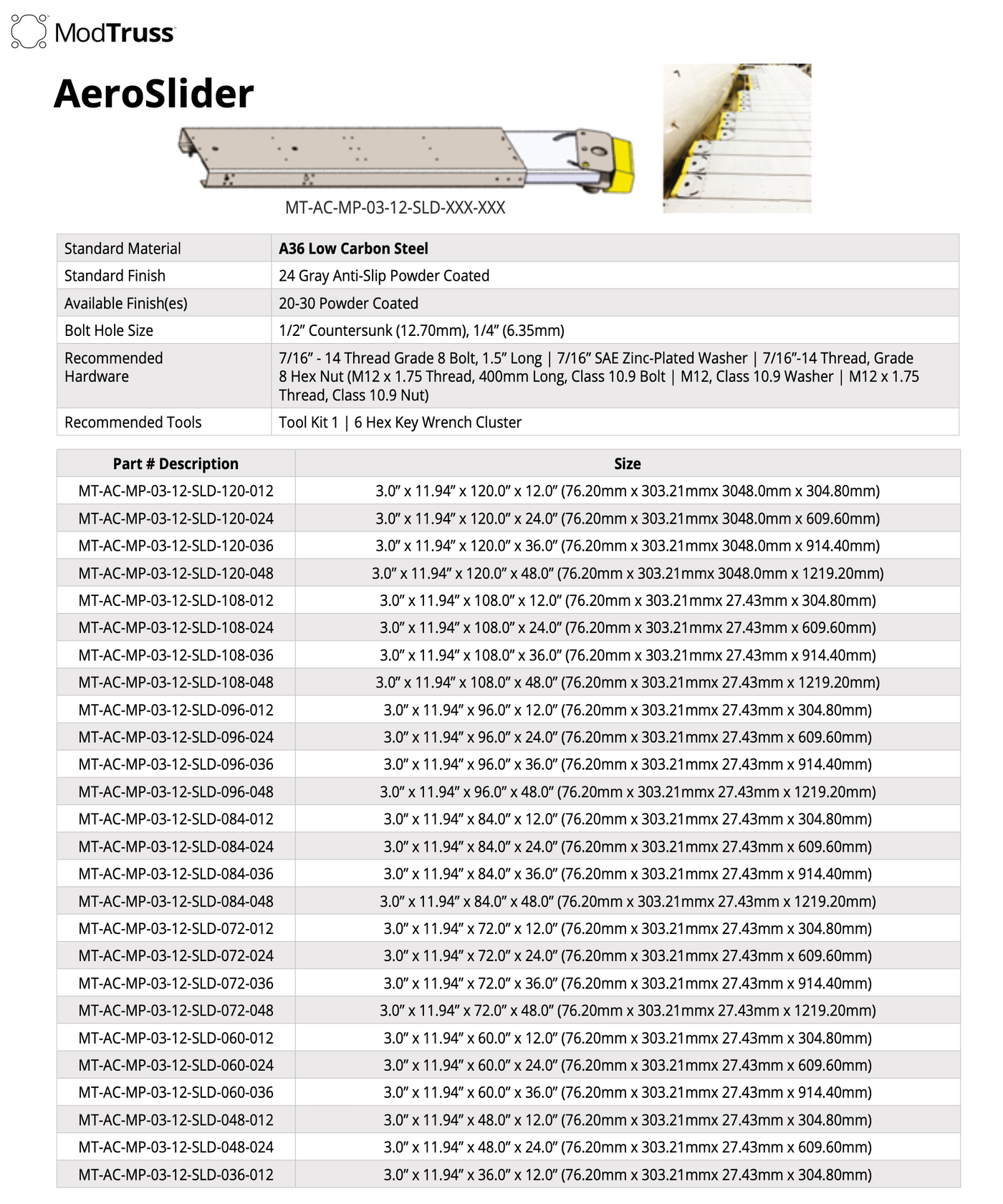 ModTruss Aeroslider
