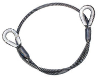 3/8-inch wire rope sling for film grip and rigging in entertainment industry, strong and economical tool for lifting or bracing applications