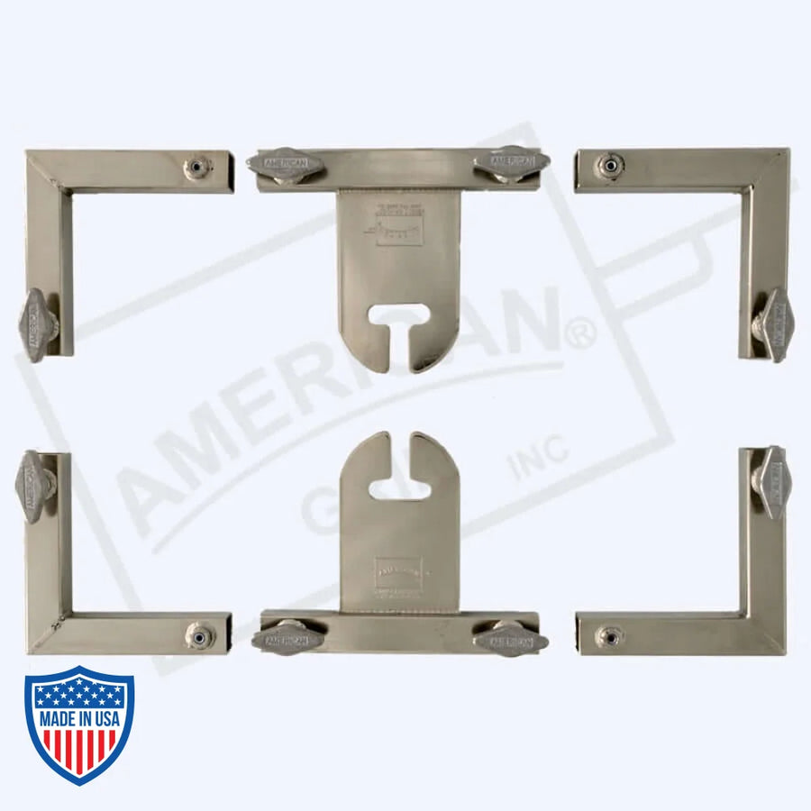 American 1" Square Tube Kit with 4 Corners and 2 Sliders with Ears for Film Grip Rigging