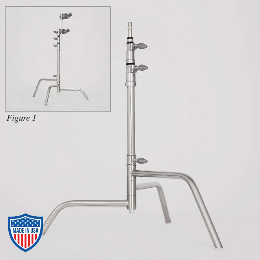 American 20" Century Stand (C-Stand) 2-Rise Removable Base with full base for film grip rigging