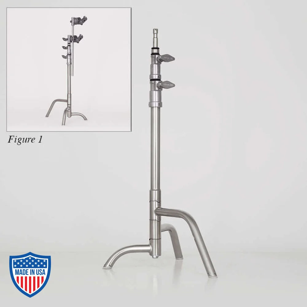 American 20" Century C-Stand 2-Rise Spring Load with Mini Base for film grip and rigging, figure 1 image