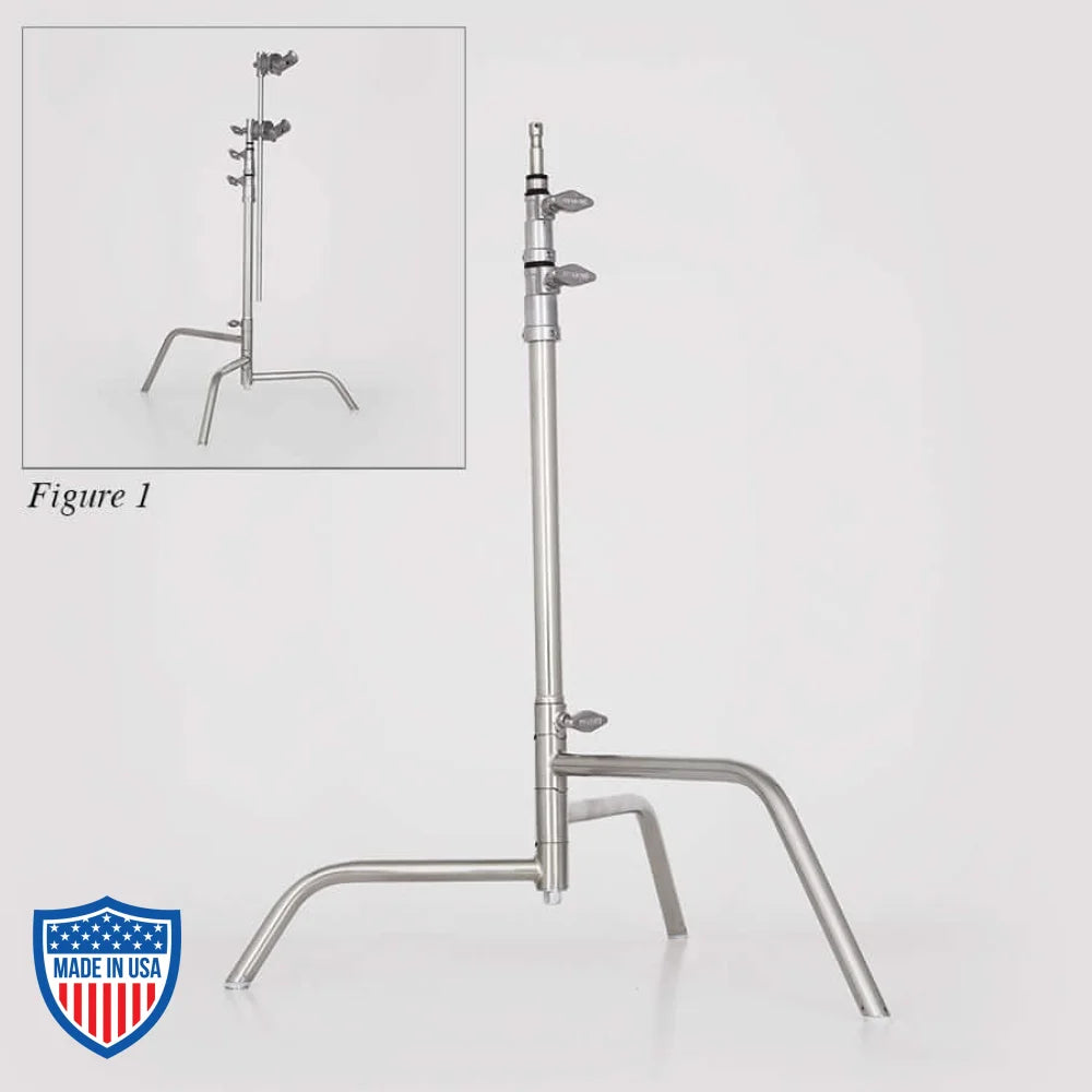 American 24" Century Stand 2-Rise Removable Full Base for film grip rigging with adjustable height and sturdy footprint