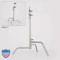 American 24" Century Stand 2-Rise Removable Full Base for film grip rigging with adjustable height and sturdy footprint