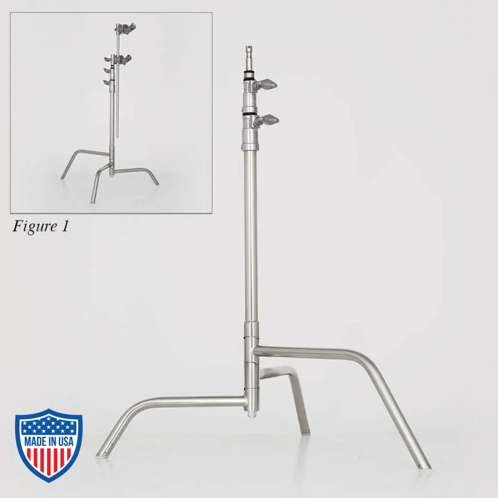 American 24" Century Stand (C-Stand) 2-Rise Spring Load, full base, ideal for film grip and rigging, no head and arm included.
