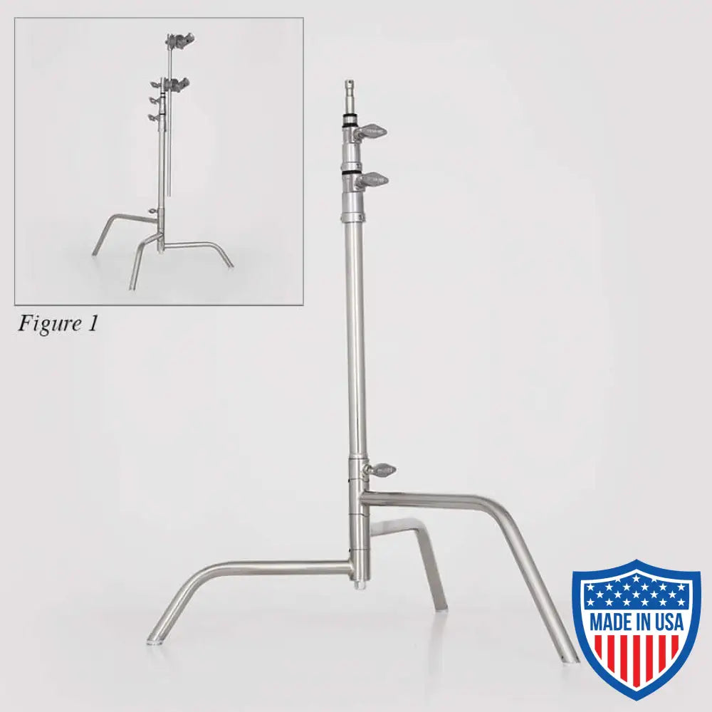 American 24-inch Century Stand 2-Rise Removable Full Base for film grip rigging with adjustable height and sturdy footprint