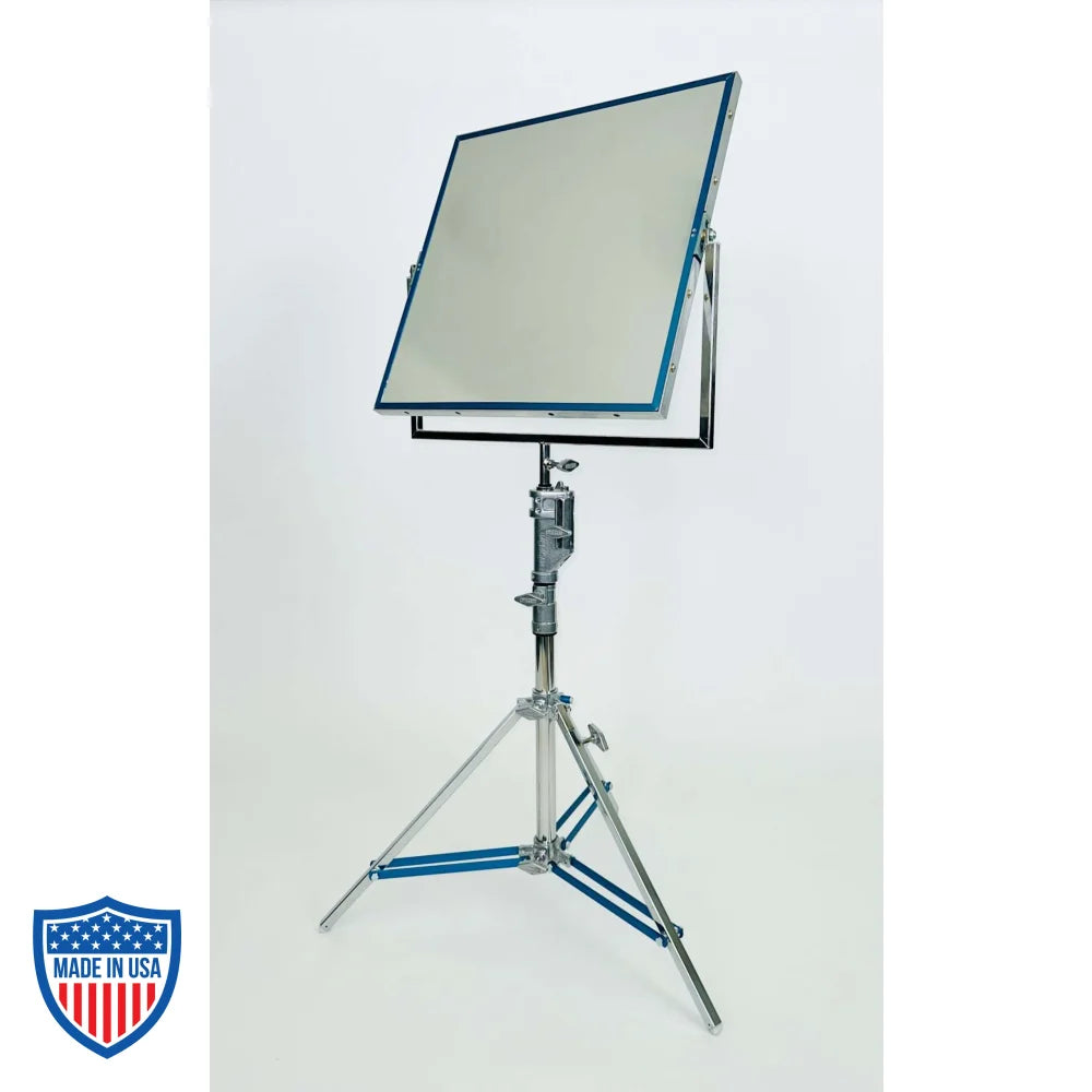 American 24" x 24" x 3/4" Reflector with Yoke on tripod for film grip and rigging.