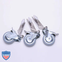 American 3/4" leg adaptor wheels 4" set of 3 for film grip and rigging applications