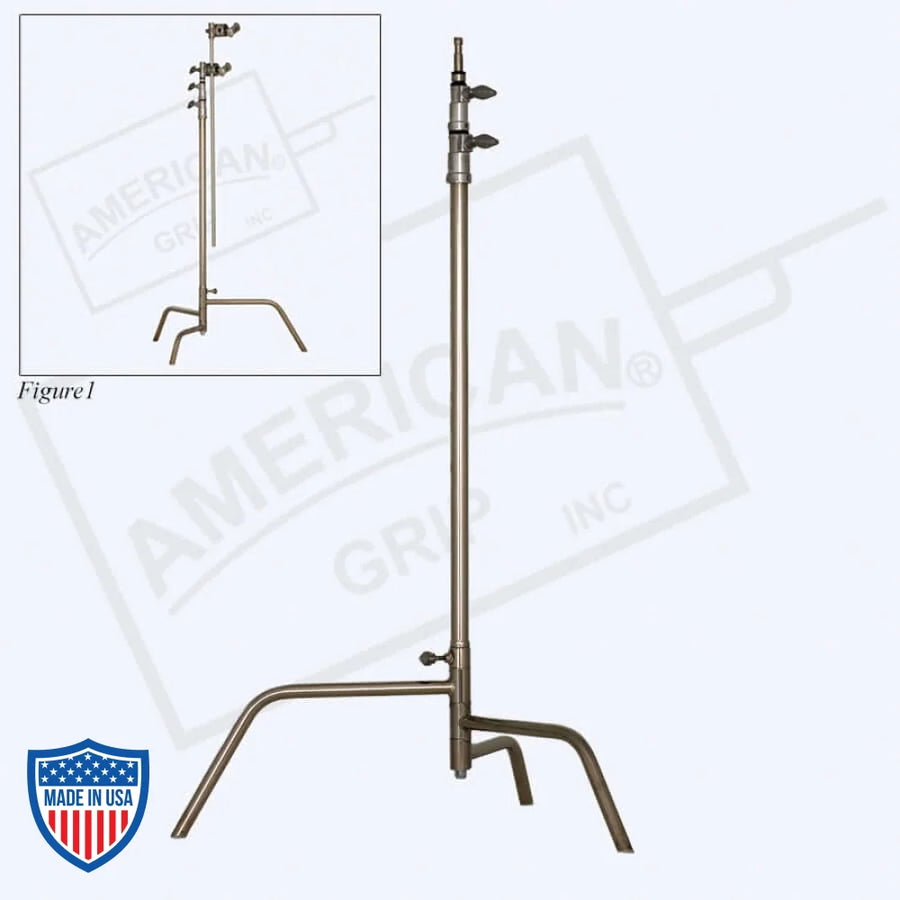 American 40" Century Stand (C-Stand) with 2-Rise Removable Base for film grip and rigging, no head and arm included