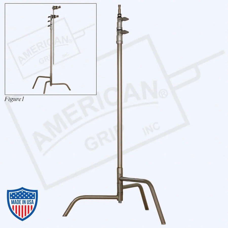 American 40" Century Stand (C-Stand) 2-Rise Spring Load - Full Base for film grip and rigging needs