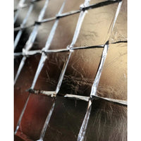 Close-up of a 42" x 42" x 3/4" reflector with yoke, ideal for film grip and rigging applications.