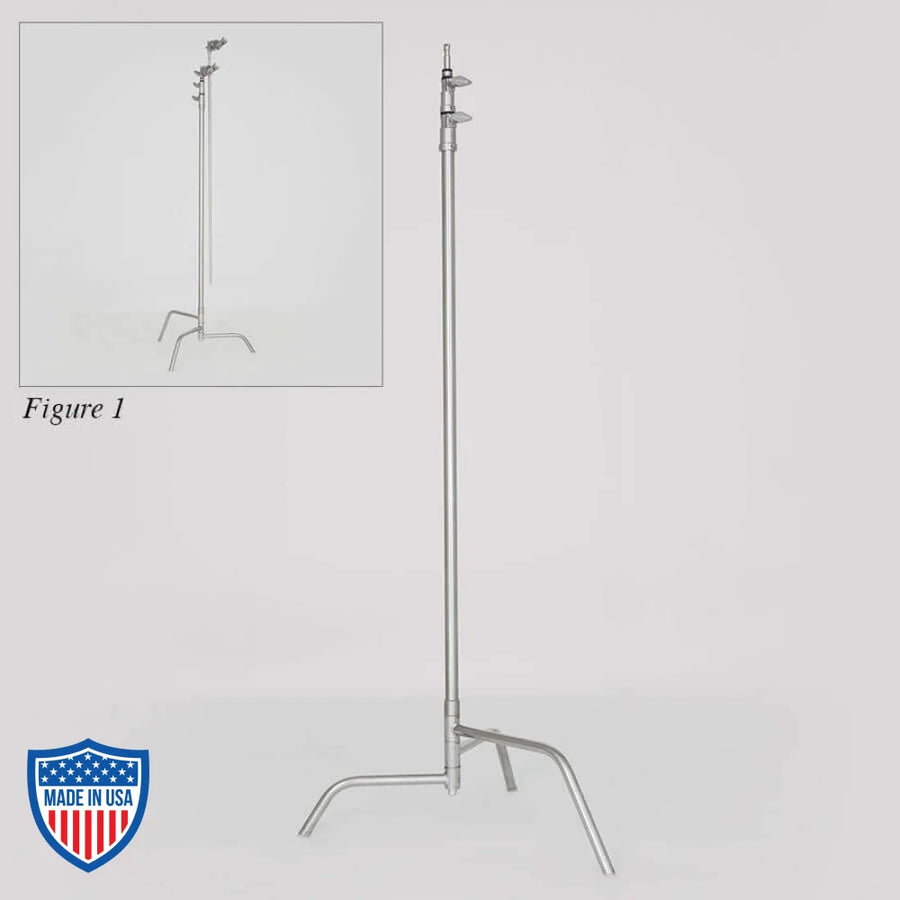 American 60" Century Stand (C-Stand) 2-Rise Spring Load with Full Base for film grip rigging in studio or on set.