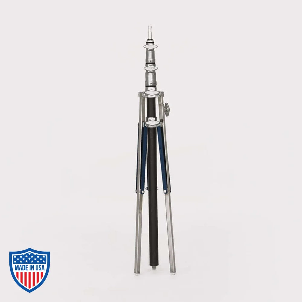 American Baby 2-Rise R/M Leg 3/4" x 30" with 45" footprint, adjustable height for film grip rigging.