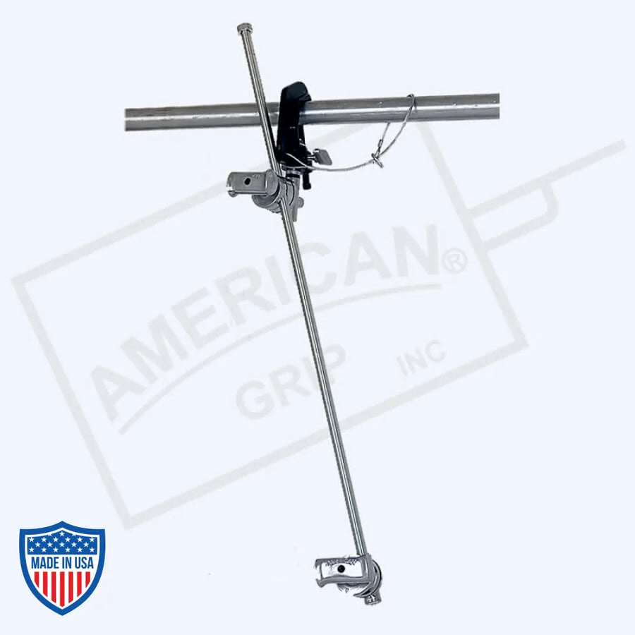 American Baby Pipe Clamp with Head, 40" Arm, and 5/8" Tube Safety for Film Grip and Rigging