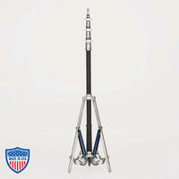 American Baby Roller 3-Rise 3/4" x 24" Leg stand for film grip and rigging, adjustable height, with wheels for easy mobility.