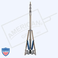 American Baby Roller 3-Rise 3/4" x 24" Steel Leg with 4' to 12'6" adjustable height for film grip and rigging tasks