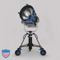 American BOA Low Crank 220, ideal for film grip and rigging, with 41" to 6' height range, 5'2" footprint, 120 lbs weight, tripod stand