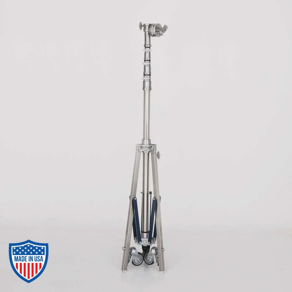 American H/D High Roller 3-Rise Rigging Leg Stand for Film Grip Use, 1-1/4 x 36", Adjustable Height via telescopic sections