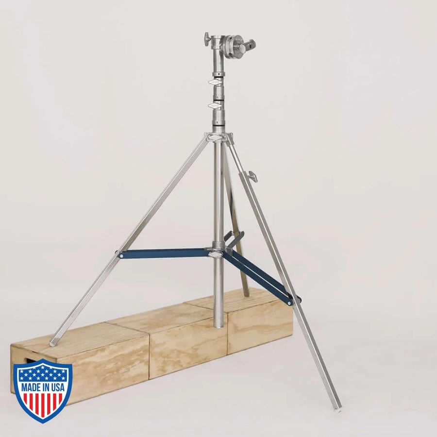 American Heavy Duty Combo Stand with 2-Rise R/M Leg, 42" height, 4" grip head for film grip and rigging setup