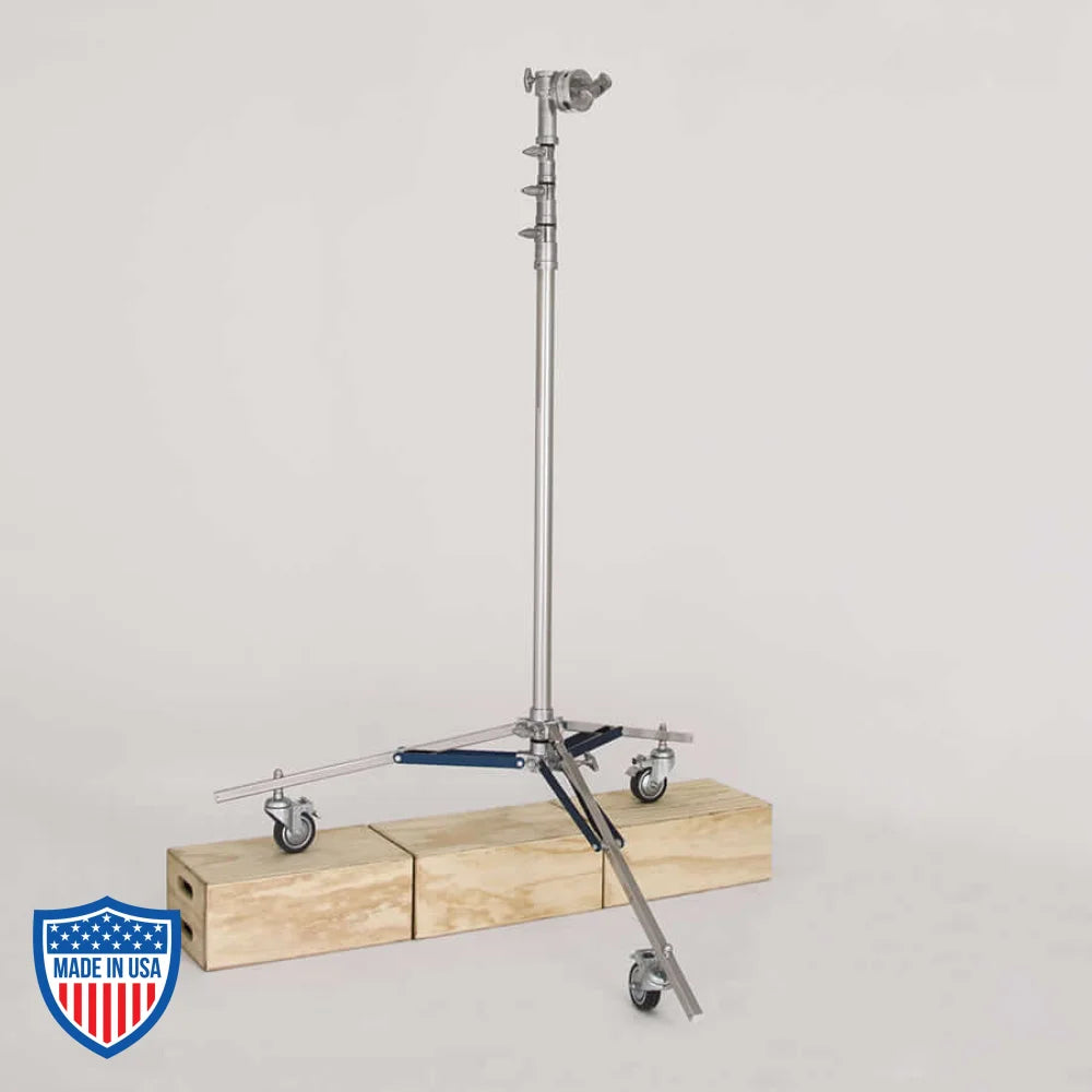 American High Roller 3-Rise Jr.Grip Head with R/M Leg, ideal for film grip and rigging, 5' to 18'4" height, 41 lbs weight.