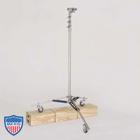 American High - High Roller 3-Rise Jr.Grip Head R/M Leg film grip and rigging equipment, extending tripod stand on wheels.