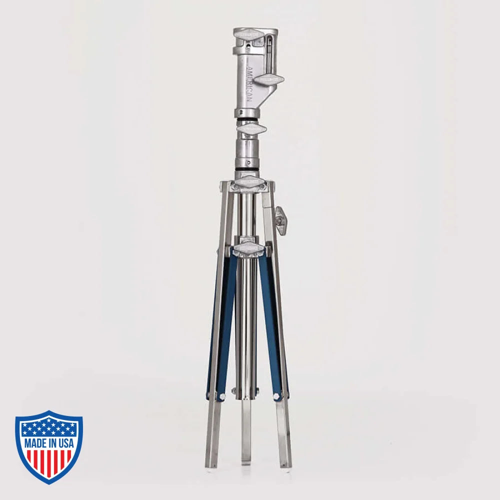 American Low Combo 1-Rise R/M Leg 3/4" x 22" film grip rigging equipment with adjustable height and sturdy footprint.
