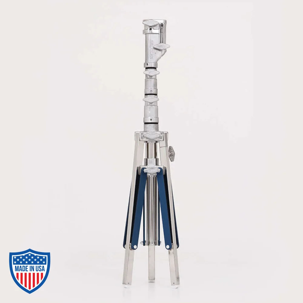 American Low Combo 2-Rise R/M Leg 1" x 22" rigging stand for film grip, adjustable height tripod, lightweight and durable
