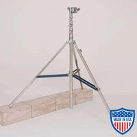 American Mombo Combo 3-Rise R/M Leg 1-1/4-inch x 54-inch for film grip rigging applications, max height 19'1", weight 47 lbs.