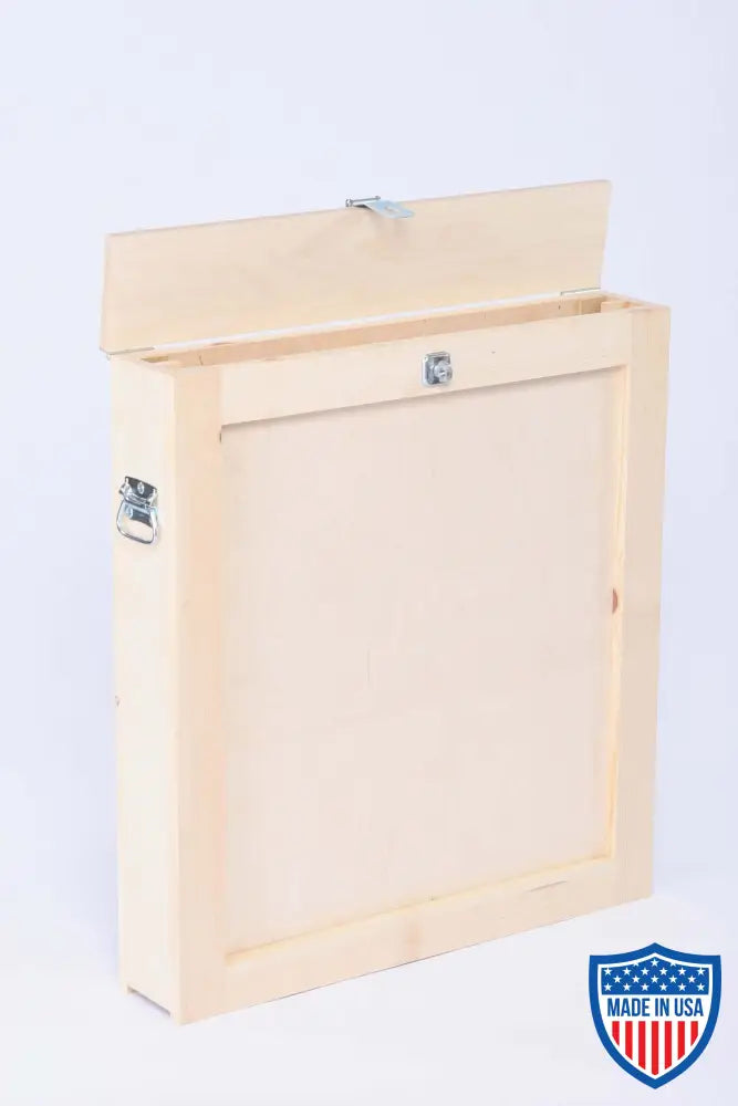 American Reflector Box/Crate for film grip and rigging needs, made from durable wood with metal latch and handle for easy transportation.