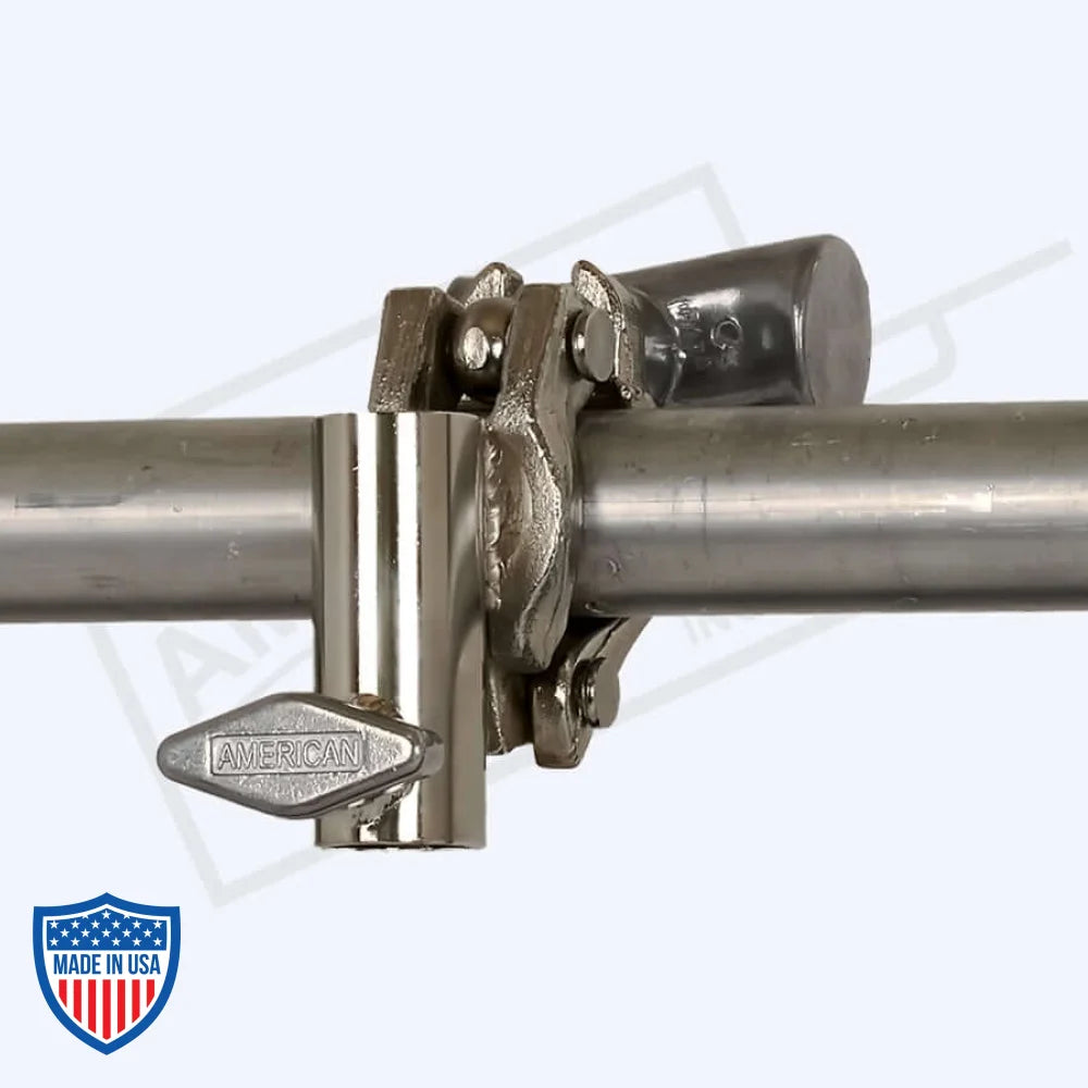 American Scaffold Clamp with 1-1/8" Side Mount Socket for film grip and rigging.