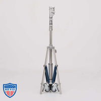 American Sr. Roller 2-Rise 1" x 29 1/4" R/M Leg, ideal for film grip rigging, adjustable height from 4'8" to 11'1", 32 lbs.