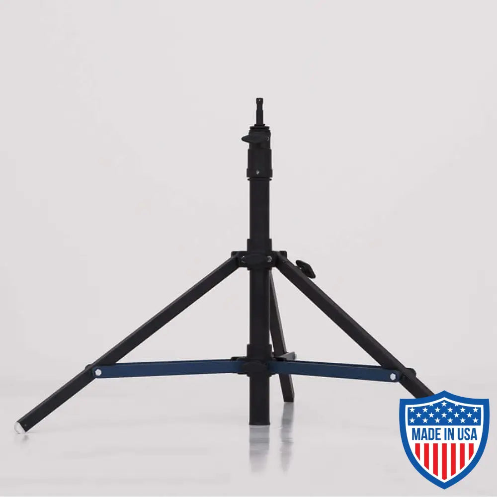 American Steadicam stand with 1-rise leg, 44-inch footprint, and 14-inch straps, ideal for film grip rigging.