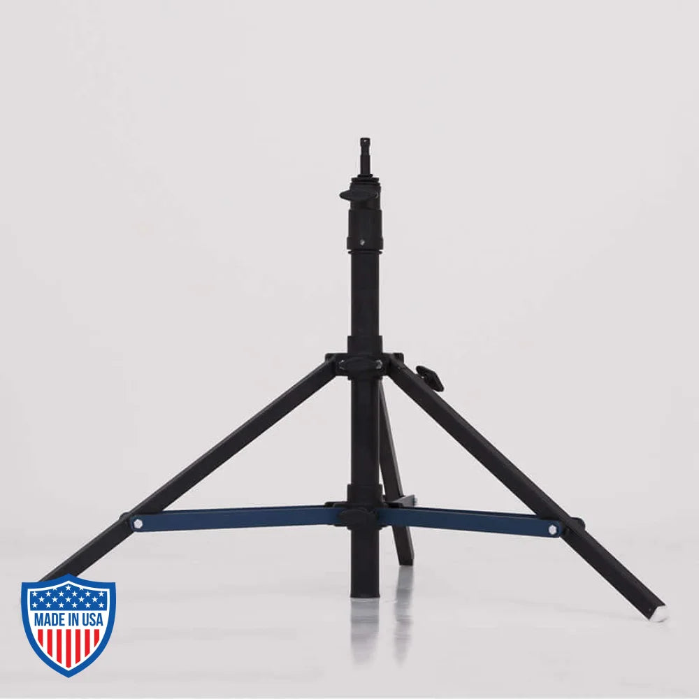 American Steadicam stand with 1-rise leg, 44" footprint, and 14" straps, ideal for film grip rigging.