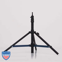 American Steadicam stand with 1-rise leg, 44" footprint, and 14" straps, ideal for film grip rigging.