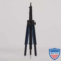 American Steadicam Stand with 2-Rise, 1-inch x 24-inch legs, black, 14-inch straps, 44-inch diameter footprint, ideal for film grip rigging.