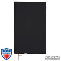 Black Artificial 1/4 Stop Silk Scrim on 304 stainless frame for film grip and rigging, diffusing direct light, 0.7 stop material.