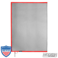 Black Double Scrim on 304 military-grade stainless frame for film grip and rigging, reduces light without altering pattern or color temperature.