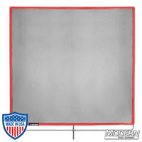 Black Double Scrim 48x48 mounted on 304 military-grade stainless frame for film, grip, and rigging applications