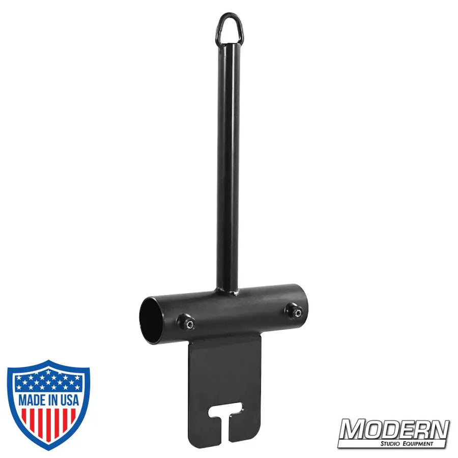 Black Zinc Center Boom Post with Ear for 1-1/2-inch Speed-Rail for film grip and rigging equipment