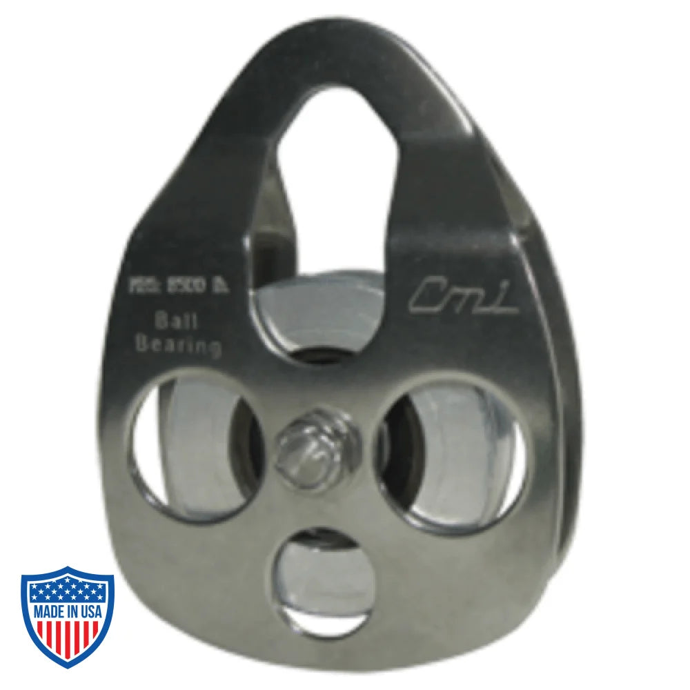 CMI 2-3/8" Split Stainless Side Aluminum Sheave Ball Bearing Pulley RP104BB