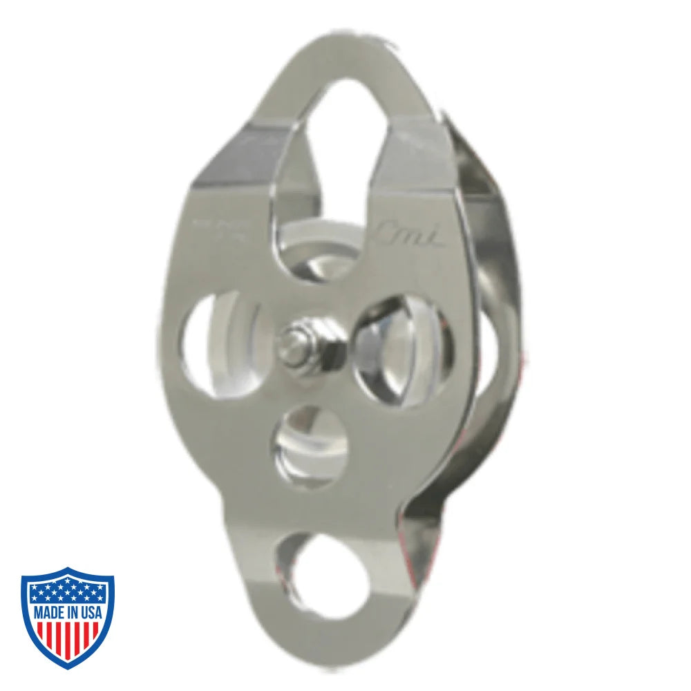 CMI 2-3/8" Split Stainless Side SheaAluminumve Bearing Pulley with Becket RP112