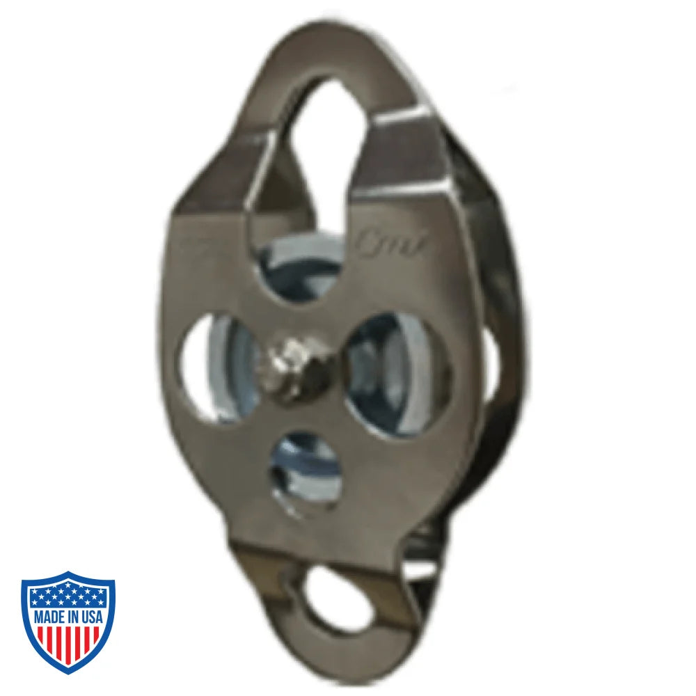 CMI 2-3/8" Split Stainless Side Steel Sheave Bearing Pulley with Becket RP106