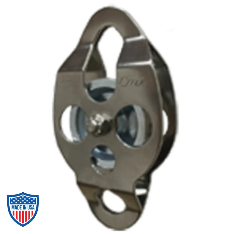 CMI 2-3/8" Split Stainless Side Steel Sheave Bearing Pulley with Becket RP106