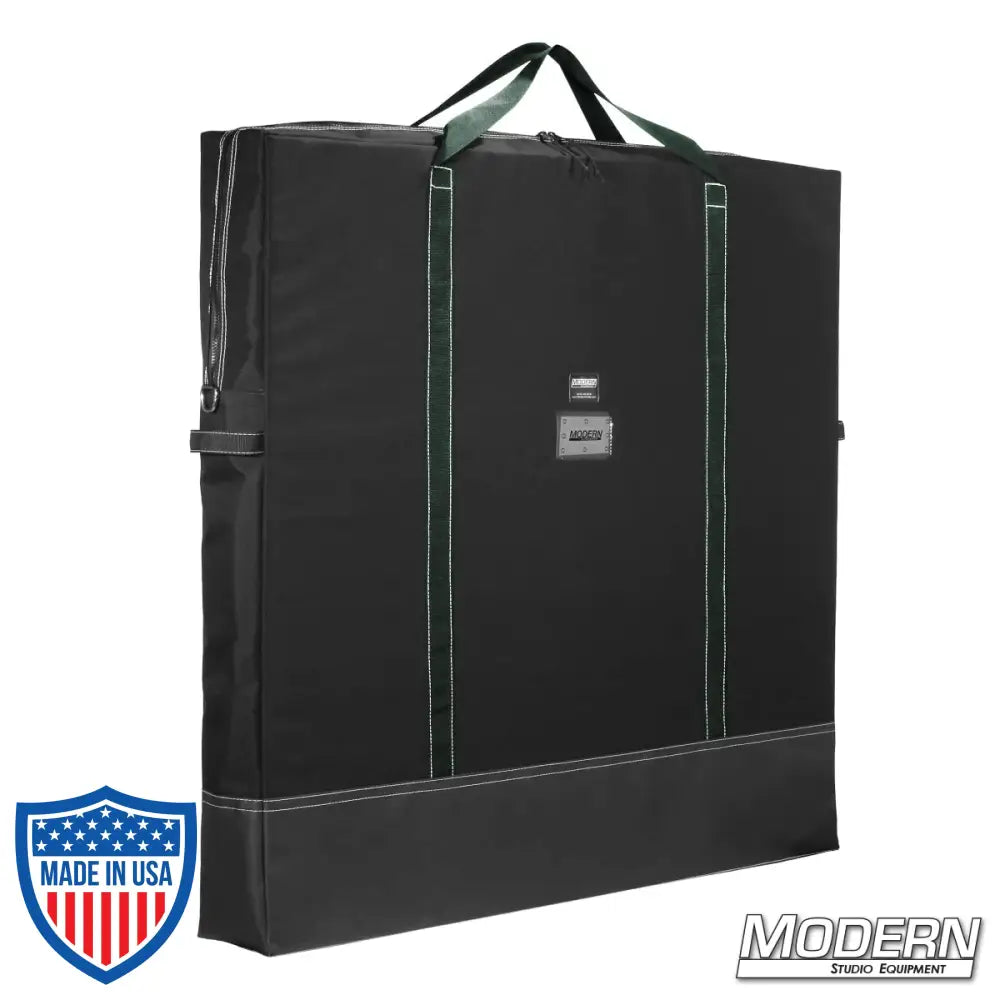 36" x 36" flag bag made of Cordura fabric with heavy-duty zipper, carrying handles, and vinyl bottom for film grip and rigging use