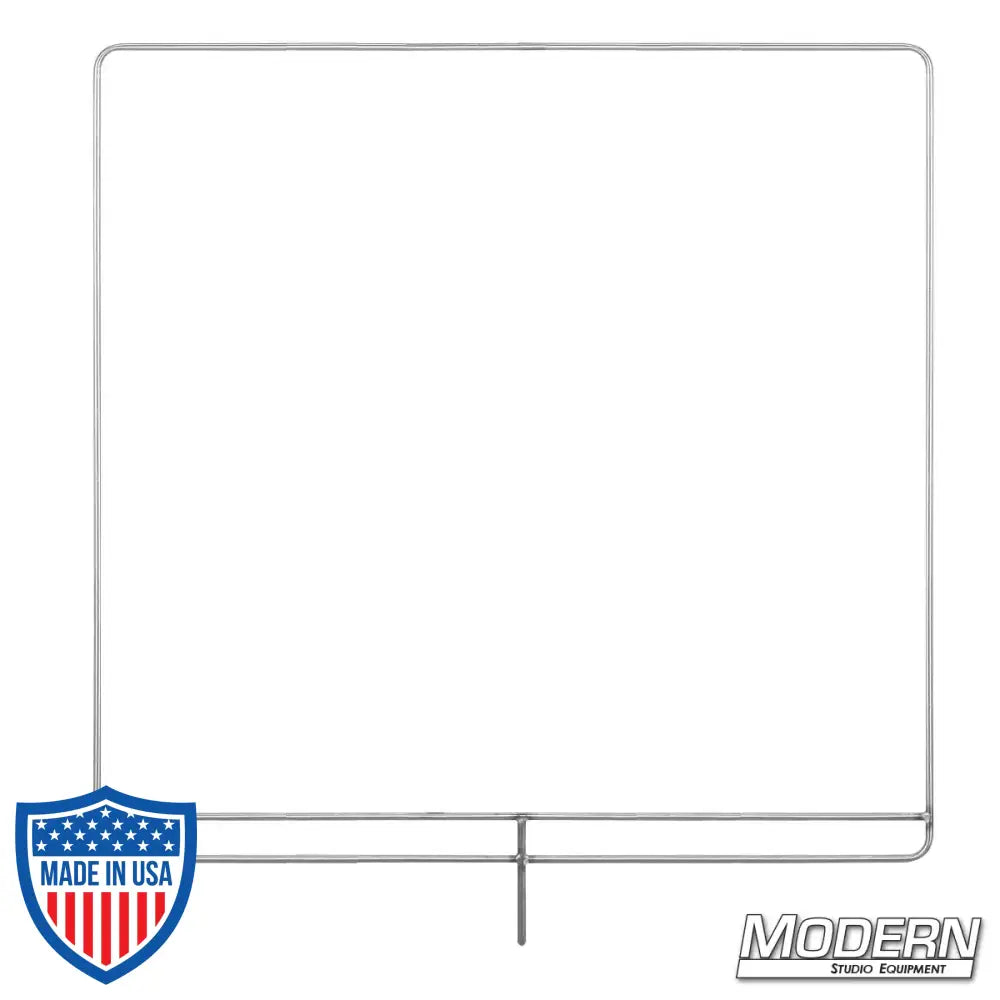 Stainless steel frame for flag or cutter, 48" x 48", used for film grip and rigging.