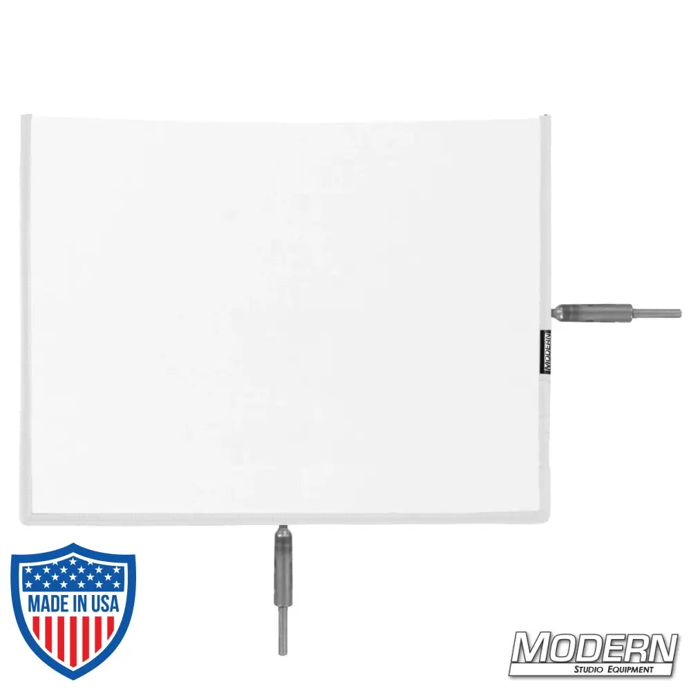 Flex Scrim - 10" x 12" with 304 military-grade stainless frame for film grip and rigging, used to control or manipulate light on set.