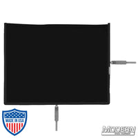 Flex Scrim 10" x 12" film grip rigging tool with open-end stainless steel frame for light control.